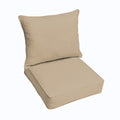 Sorra Home Indoor/Outdoor Corded Deep Seating Pillow And Cushion Set, 23 In W X 25 In D, Beige