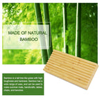 Bamboo Soap Dish Holder - Soap Saver - Natural Bamboo Wood Soap Dish With Drain Tray For Shower Bathroom Bathtub Kitchen Extend