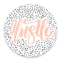 Hustle Mouse Pad, Mouse Pad Quote, Coworker Present, Hustle Hard, Present For Coworker, Desk Accessories, Mousemat,Round Mousepa
