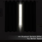 Lemomo 100% Blackout Curtains 52 X 72 Inch/Light Beige Curtains 2 Panels With Black Liner Room Darkening Thermal Insulated Bedro