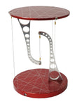 Kontax Tensegrity Table 3.6D x 3.6W x 4.96H in  Maroon-Used