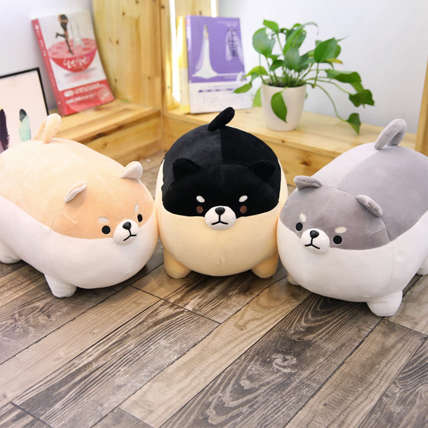 FLORVIV FD-216 Fat Dog Plush Pillow Shiba Inu, Classicdog