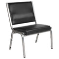 Flash Furniture Hercules Series 1000 Lb. Rated Black Antimicrobial Vinyl Bariatric Medical Reception Chair