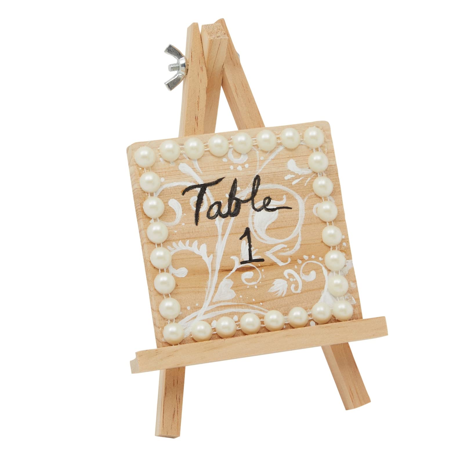 Juvale 6-Pack Wooden Easel, Mini Easel Stands And Place Card Holders For Table Top Artwork Display, Invitations, Photos, Party F