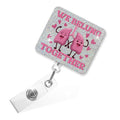 Sixrip We Belung Together Retractable Glitter Badge Reel With Alligator Clip, Funny Lungs Badge Holder Gifts For Respiratory The