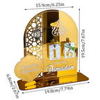 Acrylic Ramadan Countdown Calendar Mirror Golden Ramadan Decorations Eid Mubarak Count Down Desk Calendars Muslim Festival Remin