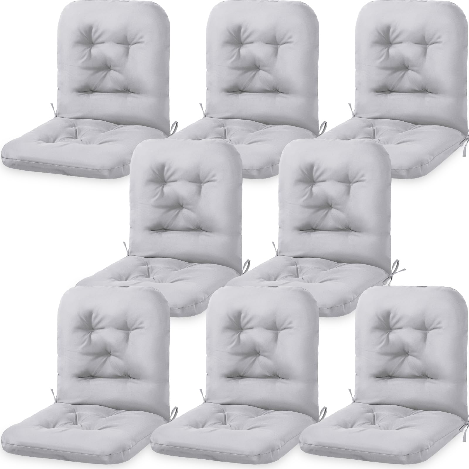 Chunful Tufted Back Chair Cushion Indoor Outdoor Weather Resistant Swivel Rocker Patio Chair Cushions For Outdoor Furniture(Ligh