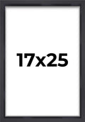 17x25 Black Contemporary Shadow Box Frame | 1'' Depth of Usable Space| Interior Size 17x25 or 25x17 Inches| UV Resistant Acrylic