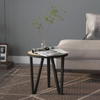 vidaXL Sonoma Oak Tea Table with Industrial-Style Design – Multifunctional MDF Table for Coffee, End Table, and Side Table Use