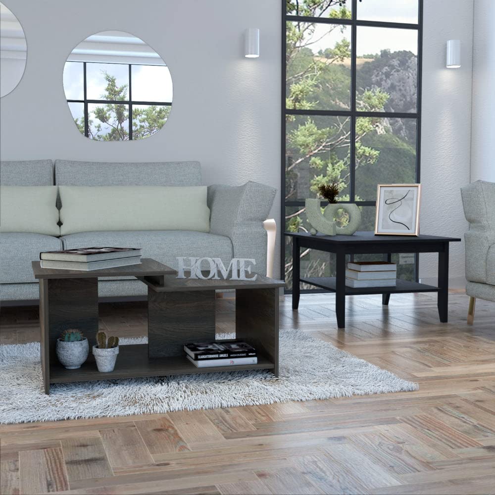 Houston Living Room Set,17.7&Quot; H X 31.5&Quot; W X 27.5&Quot; D,Black/Espresso