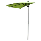 International Caravan Furniture Piece 9-Foot Half Round Wall Hugger Umbrella