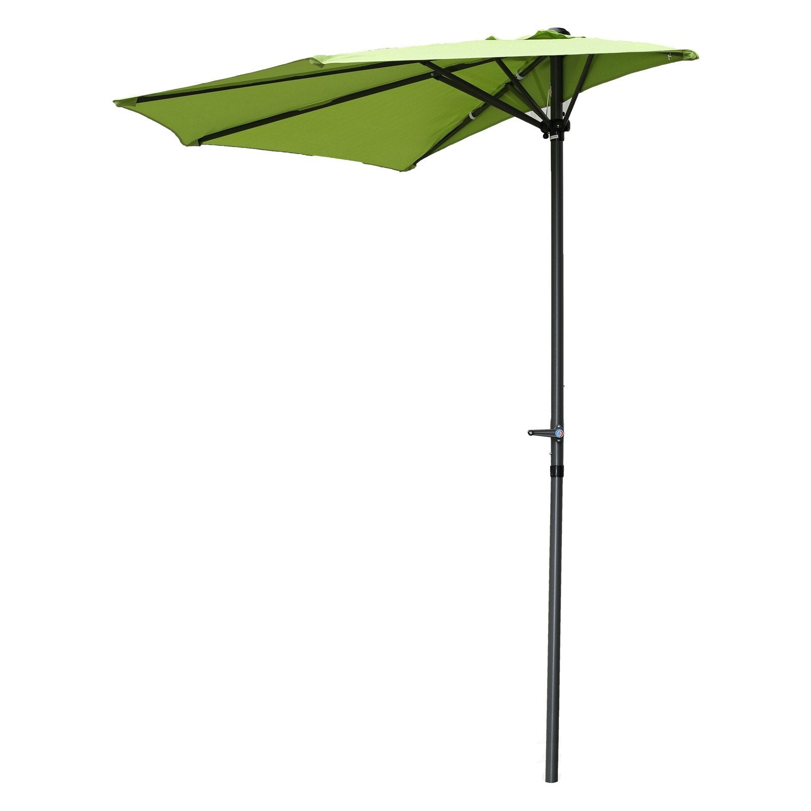 International Caravan Furniture Piece 9-Foot Half Round Wall Hugger Umbrella