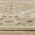 HomeRoots 508860 10 x 13 ft. Beige Gray Tan & Brown Oriental Power Loom Stain Resistant Rectangle Area Rug
