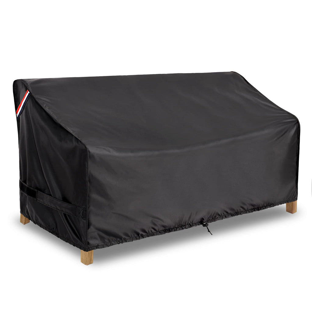 Kylinlucky Waterproof Patio Loveseat Covers 58W X 40D X 33H Inches,2-Seater Heavy Duty Outdoor Furniture Sofa Cover Black