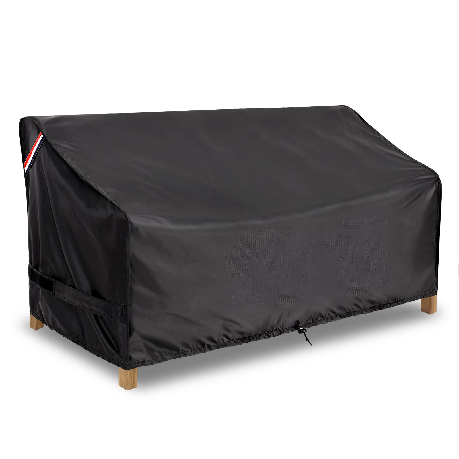 Kylinlucky Waterproof Patio Loveseat Covers 58W X 40D X 33H Inches,2-Seater Heavy Duty Outdoor Furniture Sofa Cover Black