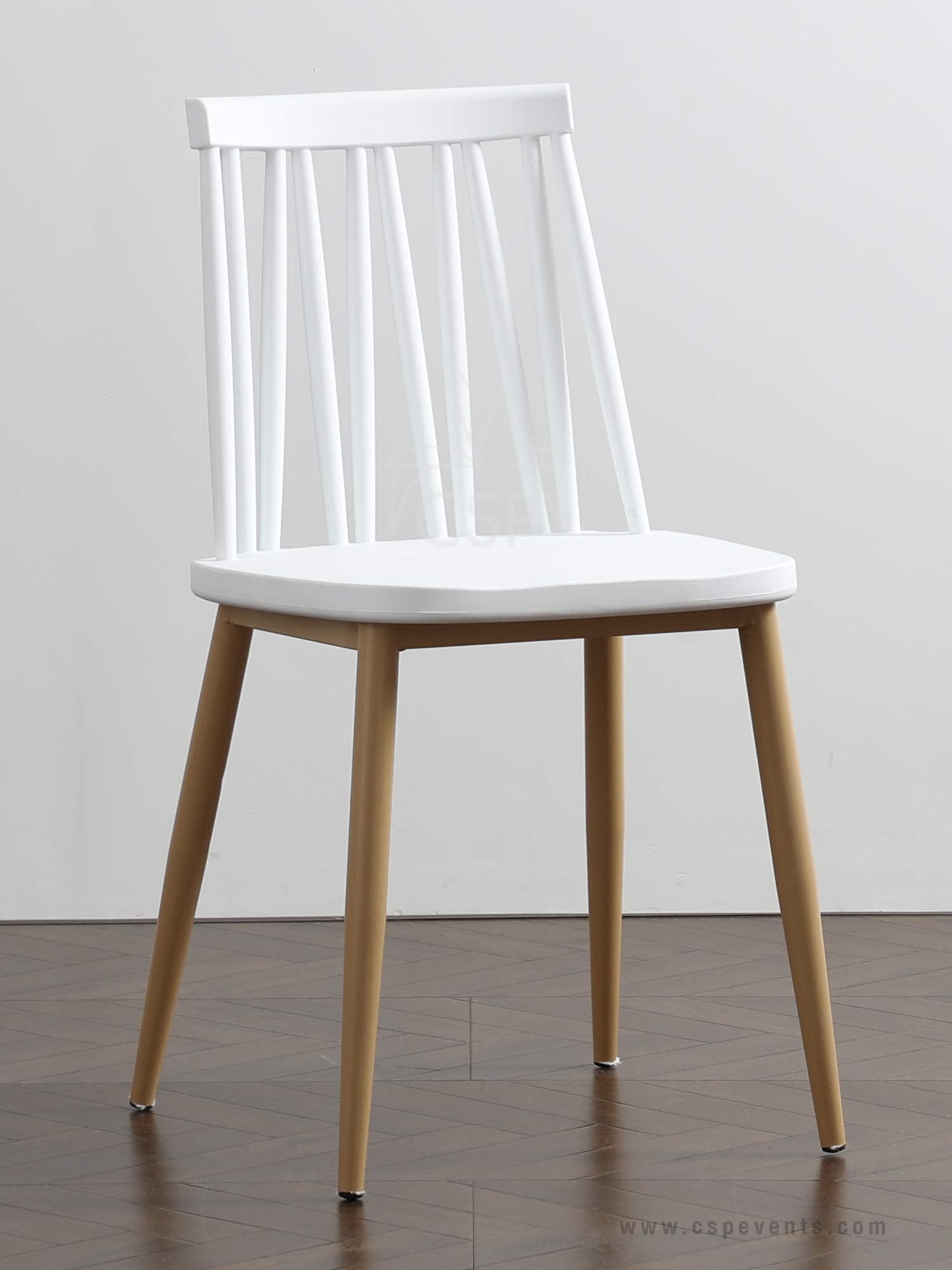 Commercial Seating Products White Windsor Dining Chairs