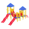 Garneck Miniature Dollhouse Playground Set with Slide Colorful Plastic Mini Playground for Dollhouse or Sand Table Doll House Cr