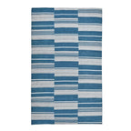 Kosas Home Boulder 60x96 Outdoor Polypropylene Fabric Area Rug in Blue