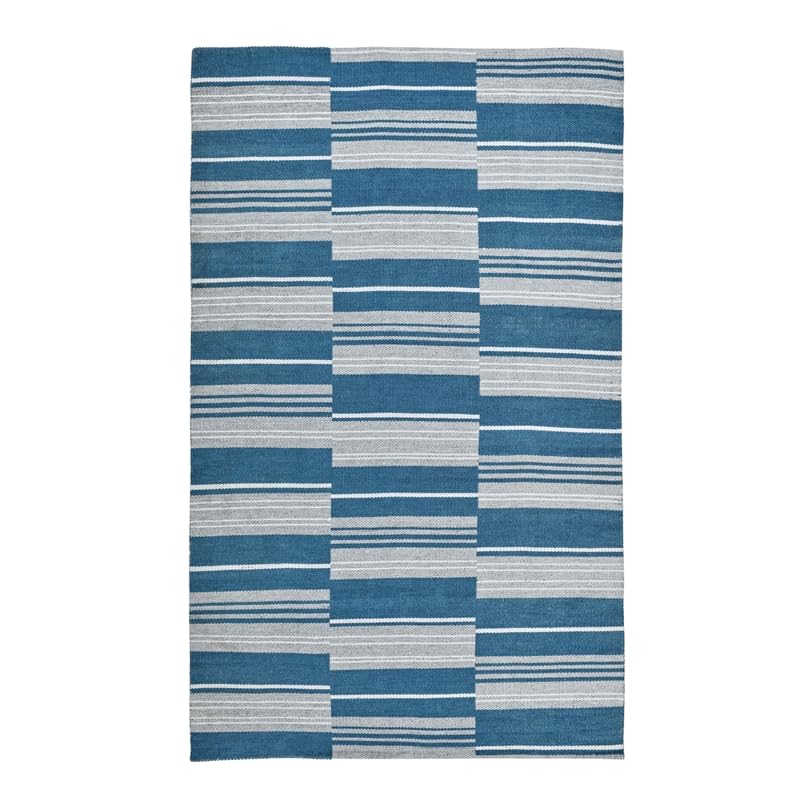Kosas Home Boulder 60x96 Outdoor Polypropylene Fabric Area Rug in Blue