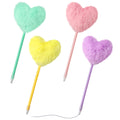 Sbyure Pom Pom Ballpoint Pen 4 Pack Heart Shape Puffy Pens Fluffy Pen For Girls Colorful Fuzzy Pens Ballpoint Pens For School,Of