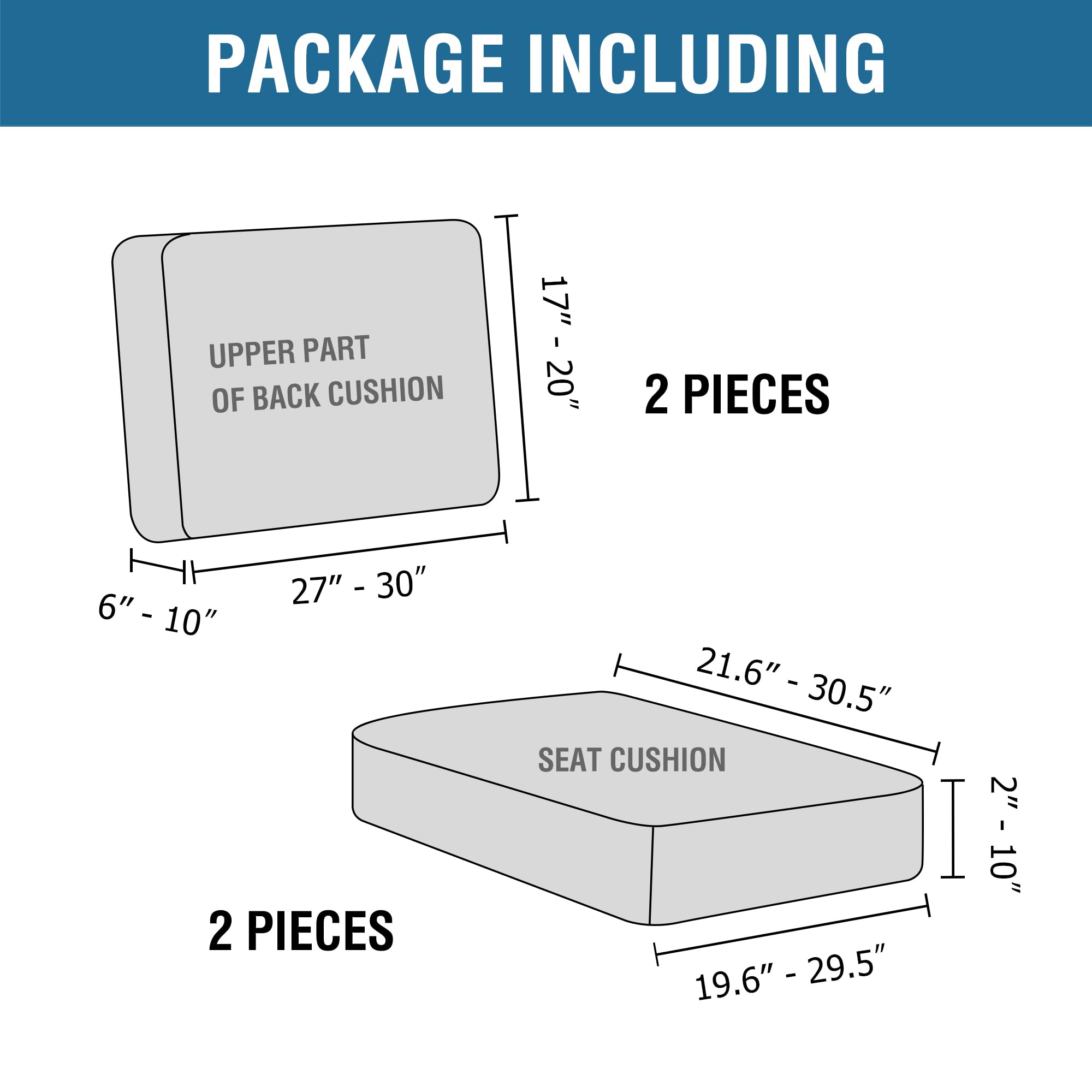 H.Versailtex 2024 New Trend Multi-Pieces Loveseat Covers For 2 Cushion Couch High Stretch Couch Cushion Covers Jacquard Textured