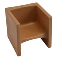 Childrens Factory 3-in-1 Cube Chair for Kids, Flexible Seating Classroom Furniture, 1-Pack, Almond