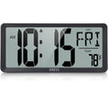 XREXS Large Digital Wall Clock, Battery Operated Alarm Clocks for Bedroom Home Decor, Count Up & Down Timer, 14.17 Inch Large LC