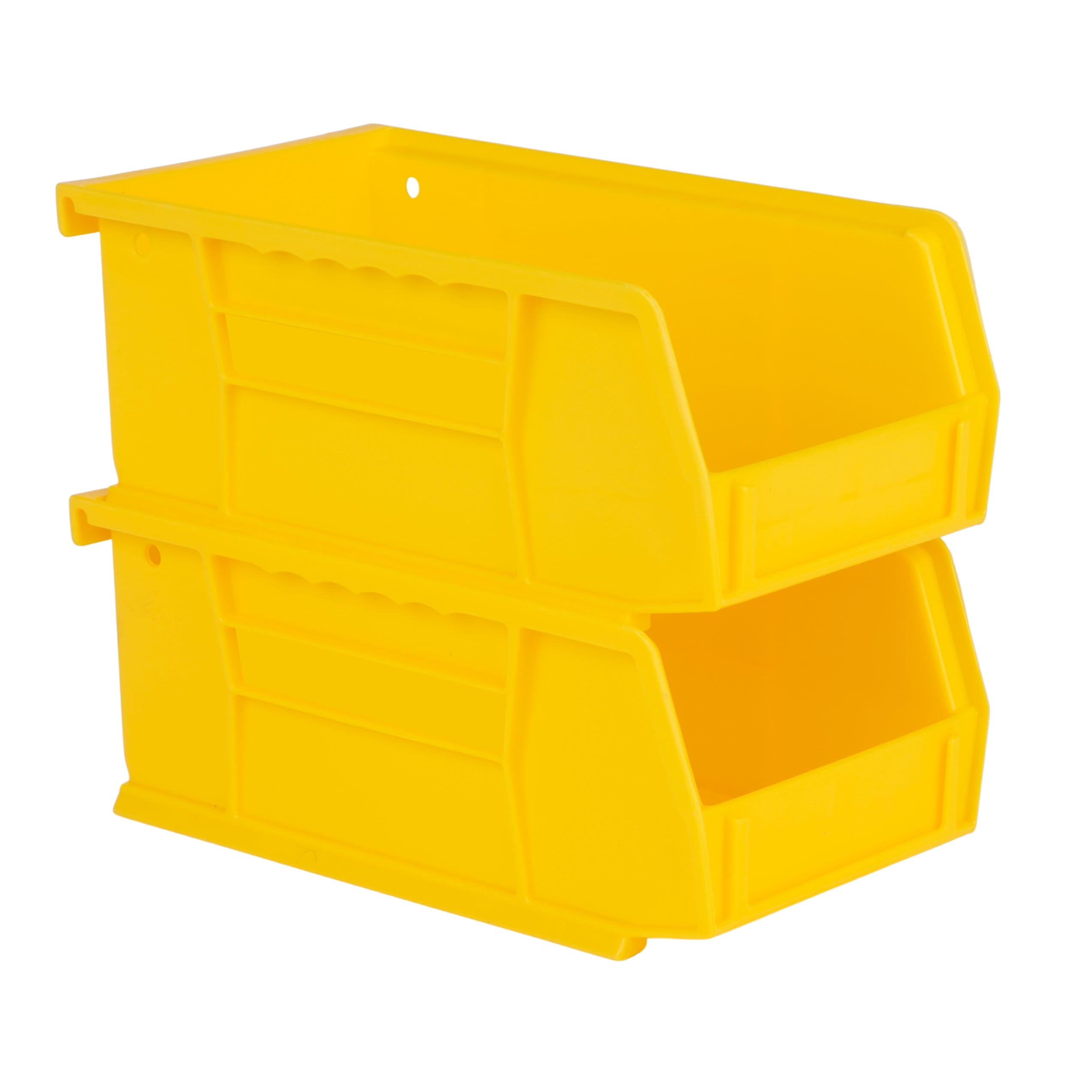 Hudson Exchange 7-1/2'' X 4'' X 3'' Plastic Stackable Storage Bin And Hanging Container (Yellow)