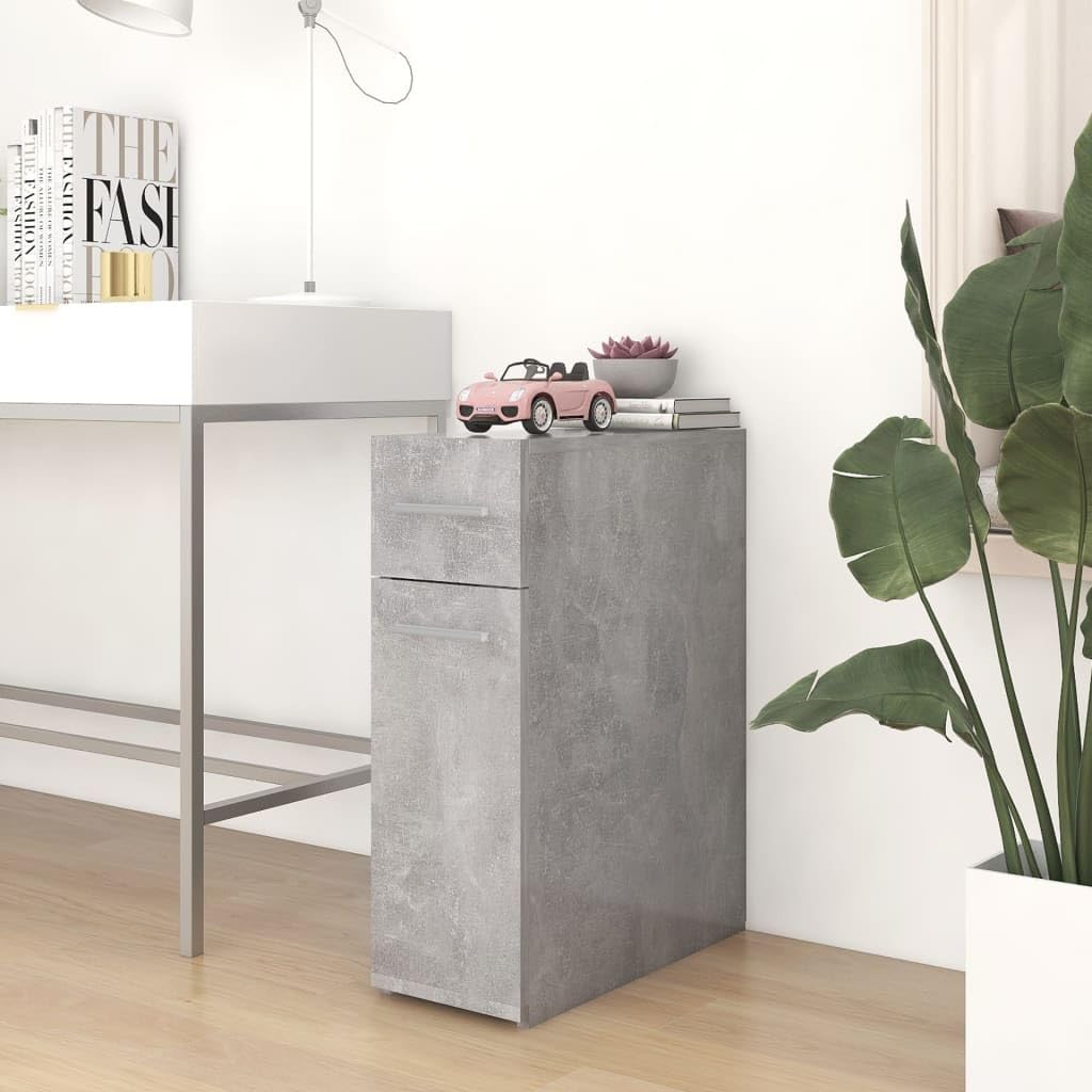 vidaXL Apothecary Cabinet Concrete Gray 7.9&quot;x17.9&quot;x23.6&quot; Engineered Wood
