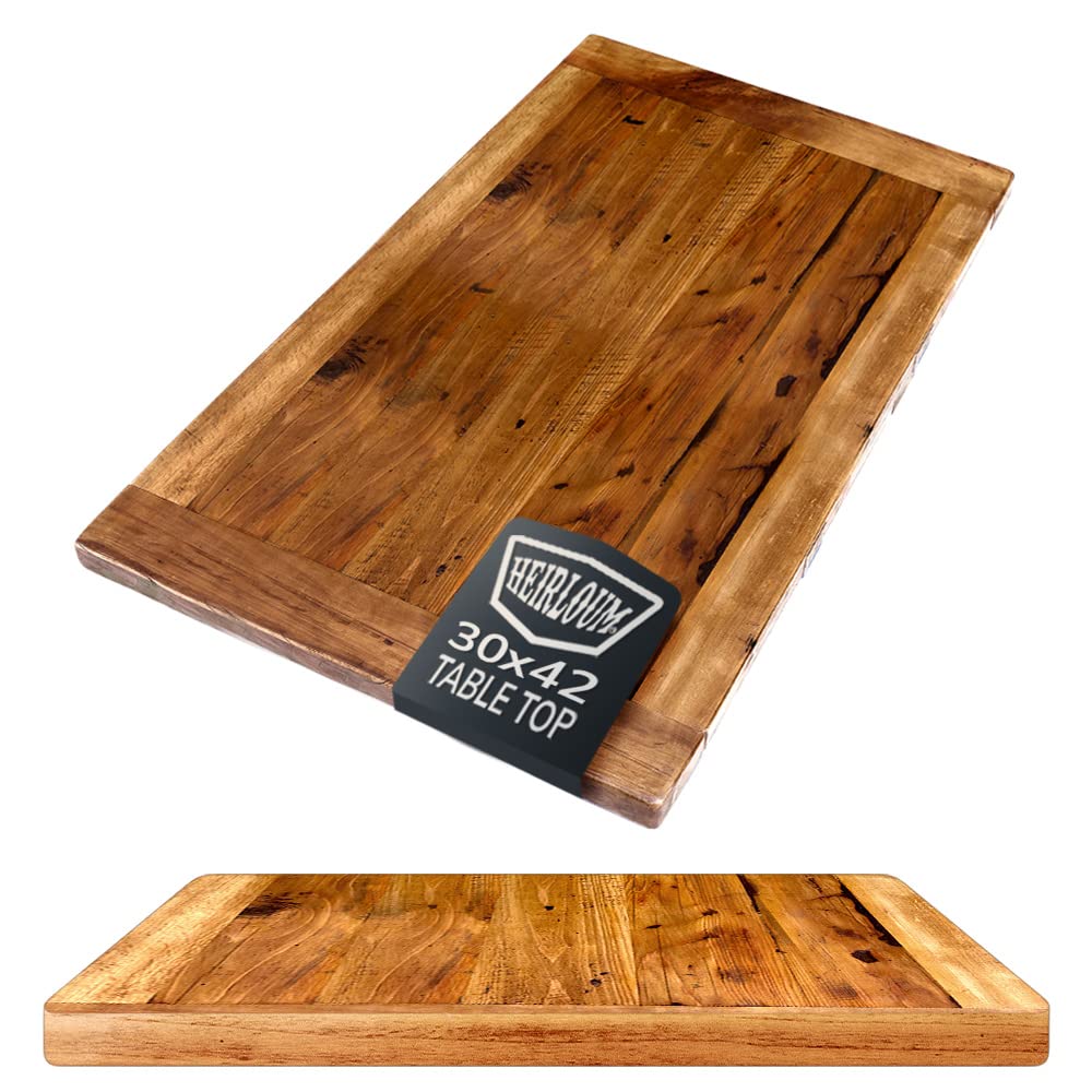 Heirloum Reclaimed Wood Table Top - Rustic Recycled Solid Wooden Piece Perfect For Signs, Counters, Kitchens Table Tops (Reclaim