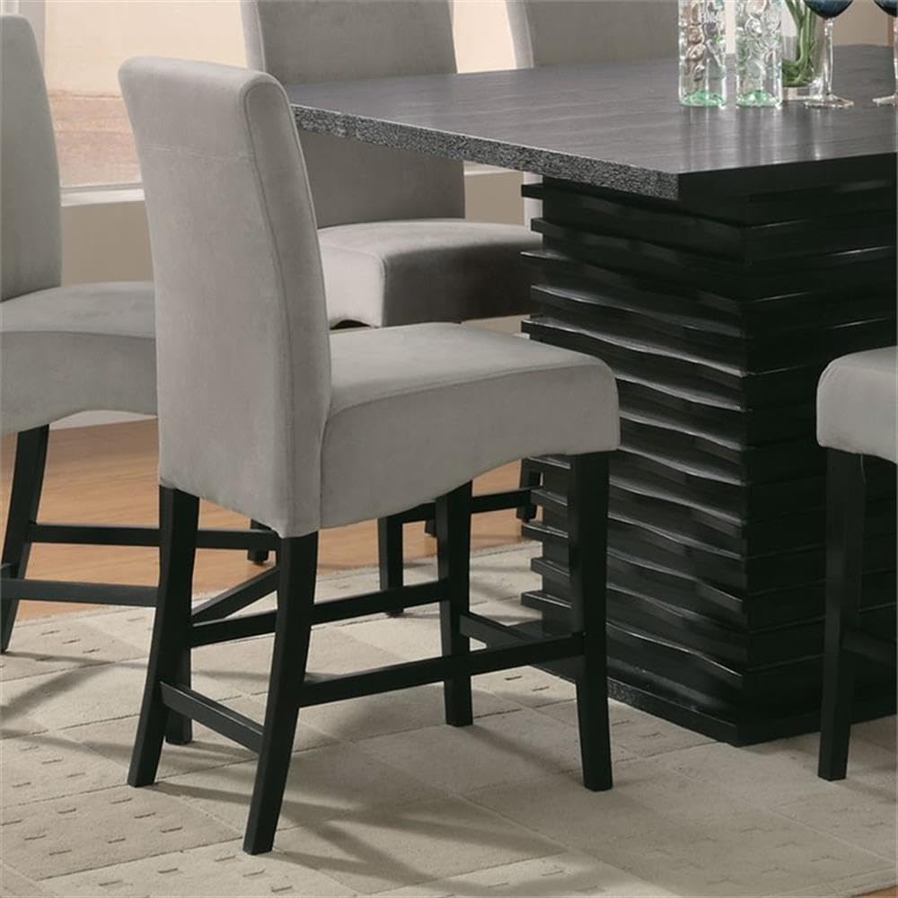 Coaster Furniture Counter Height Stool (Set of 2) Dark Grey and Black 102069GRY
