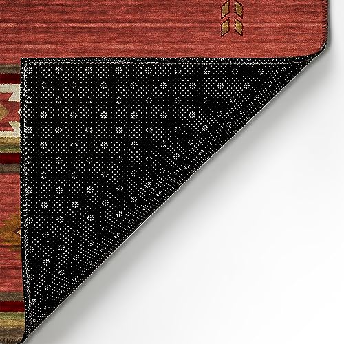 Addison Rugs Sonora Aso34 Red 2'3' X 7'6' Indoor Outdoor Runner Rug, Easy Clean, Machine Washable, Non Shedding, Bedroom, Livi