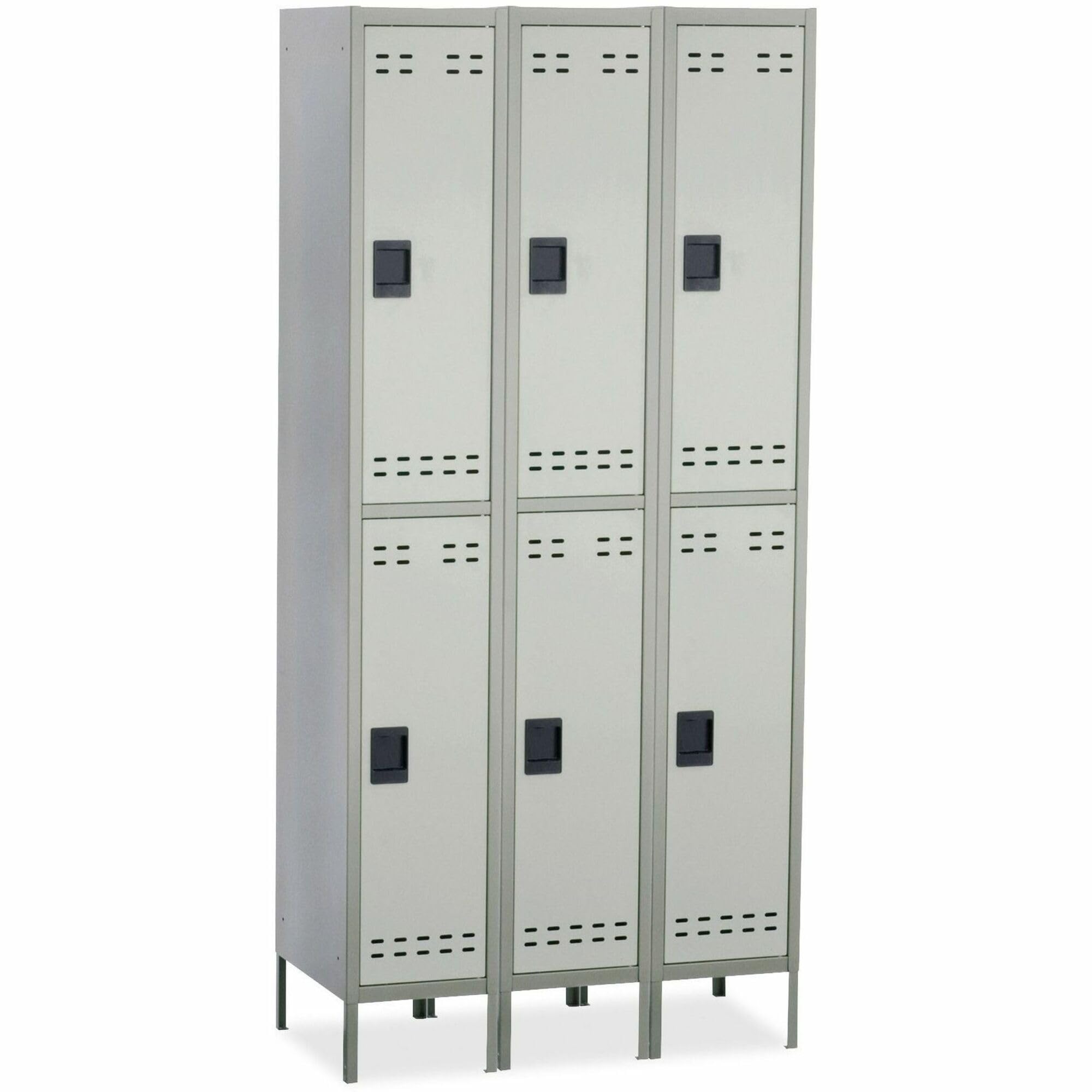 Safco 5526GR Double-Tier Three-Column Locker 36w x 18d x 78h Two-Tone Gray