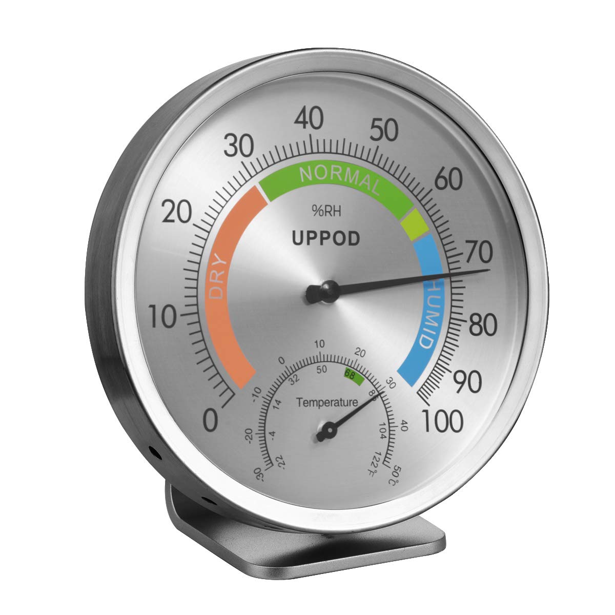 Littlegood 5' Indoor Outdoor Hygrometer/Thermometer, Humidity Gauge Indicator Temperature Humidity Monitor, Analog Hygrometer H