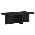 Henn&Hart 44 Wide Rectangular Coffee Table in Black Grain, for Home, Living Room, Bedroom, Entertainment Room, Office