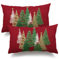 Dfxsz Christmas Pillow Covers 12X20 Inch Christmas Tree Decorative Red Throw Pillows Winter Christmas Decor For Home Couch Th-50