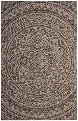 Safavieh Courtyard Collection 32.4' X 60' Beige/Brown Cy8734 Indoor/ Outdoor Patio Backyard Mudroom Area Rug