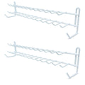 Huji Wall Mount Tie and Belt Rack Organizer, White (2 Pack)
