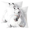 Cute Galloping Horse Throw Pillow Covers 22x22 Set of 2 Soft Horse Pillow Cases Cushion Covers for Living Room Bedroom Kawaii An