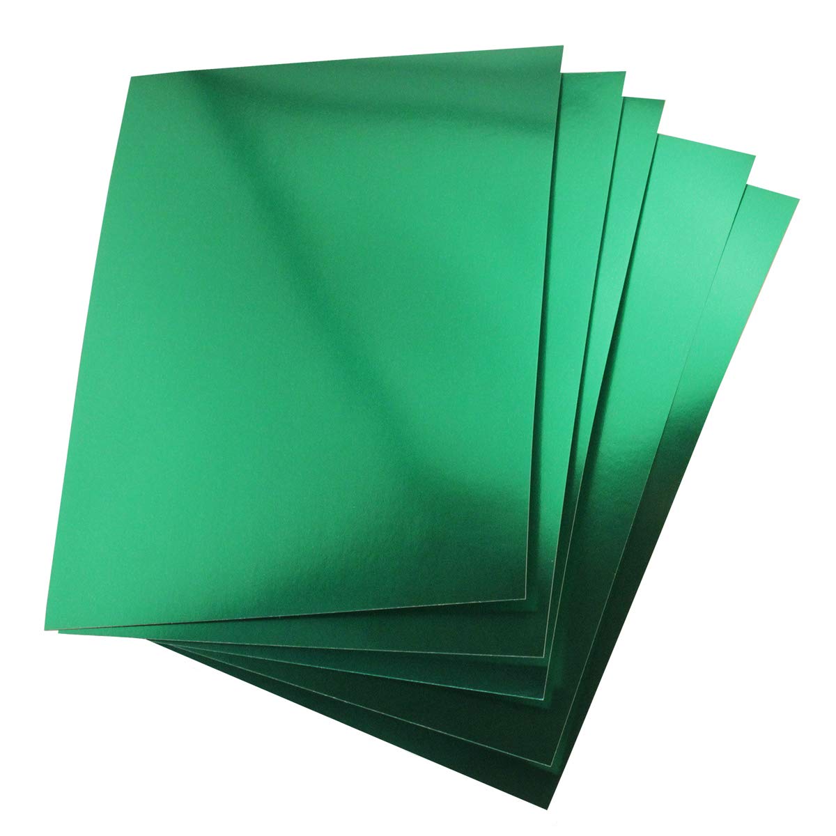 Hygloss Metallic Foil Board Card Stock Sheets Arts  Crafts, Classroom Activities  Card Making, 85 X 11-Inch, Green, 100 Count
