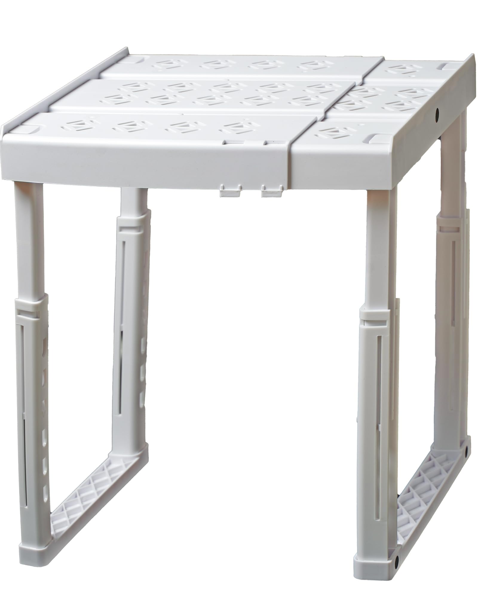 Piffny Locker Organizer Shelf, Adjustable Width And Height, Ideal Locker For School, Office, And Gym Lockers (White)