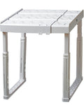 Ablinox Locker Organizer Shelf, Adjustable Width And Height, Ideal For School, Office, And Gym Lockers (White)
