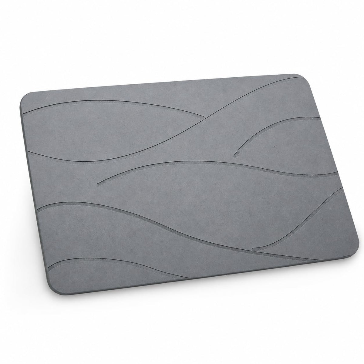 Stone Bath Mat Diatomaceous Earth Shower Mat with Anti Slip Base & Quick Dry Surface  45 x 35 cm Rectangular Bathroom Floor Mat
