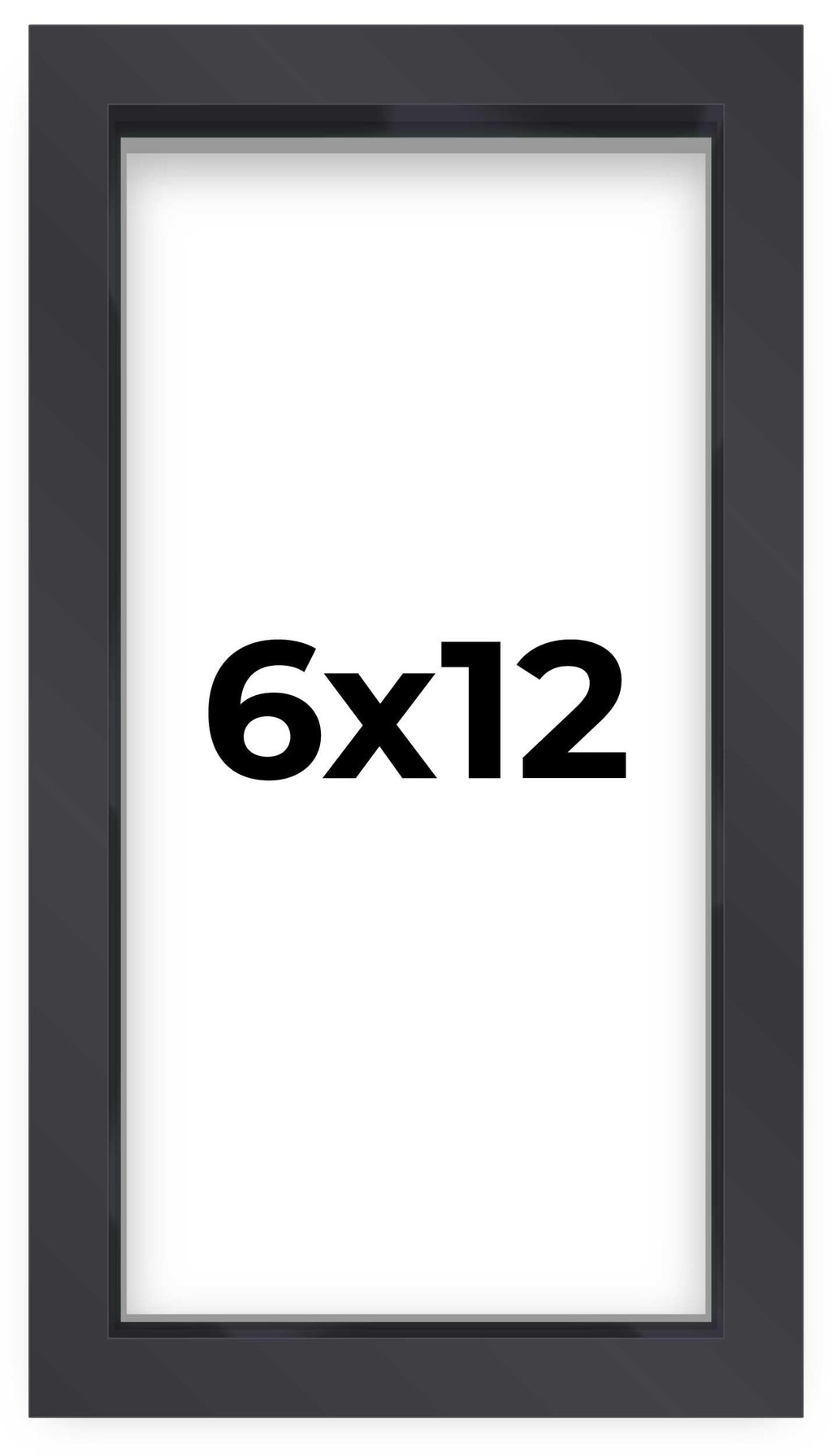 6x12 Shadow Box Frame Contemporary Black Finish | 1'' Depth of Usable Space| Interior Size 6x12 or 12x6 Inches| UV Resistant Acr