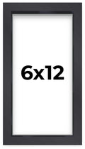 6x12 Shadow Box Frame Contemporary Black Finish | 1'' Depth of Usable Space| Interior Size 6x12 or 12x6 Inches| UV Resistant Acr