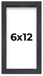 6x12 Shadow Box Frame Contemporary Black Finish | 1'' Depth of Usable Space| Interior Size 6x12 or 12x6 Inches| UV Resistant Acr