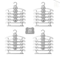 HGYZE Baby Nursery Closet Hangers, Ultra Thin Non-Slip and Extendable Laundry Infant Pant Hanger for Newborn Clothes - 20pcs Gre