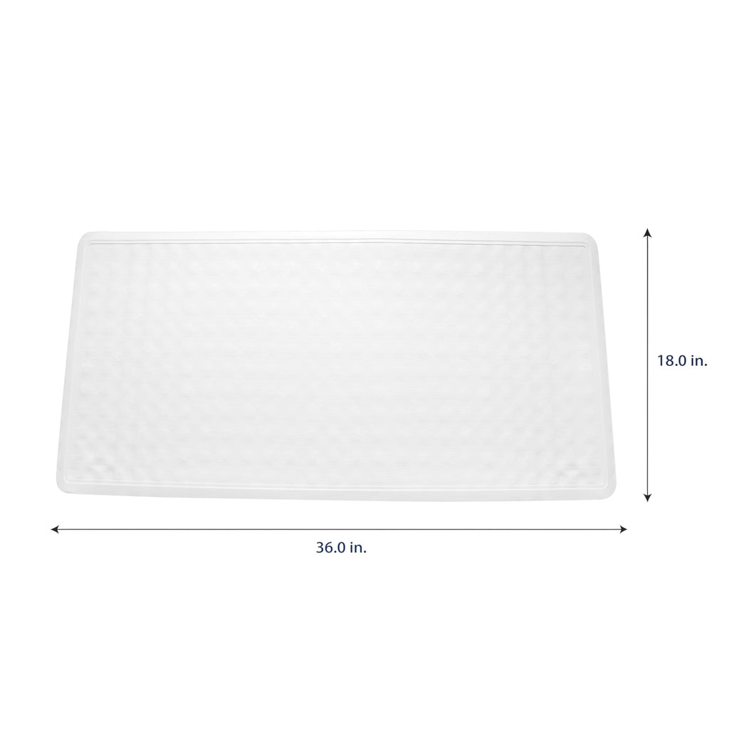 Bath Bliss Anti-Slip Jumbo Bath Mat 18 x 36 White