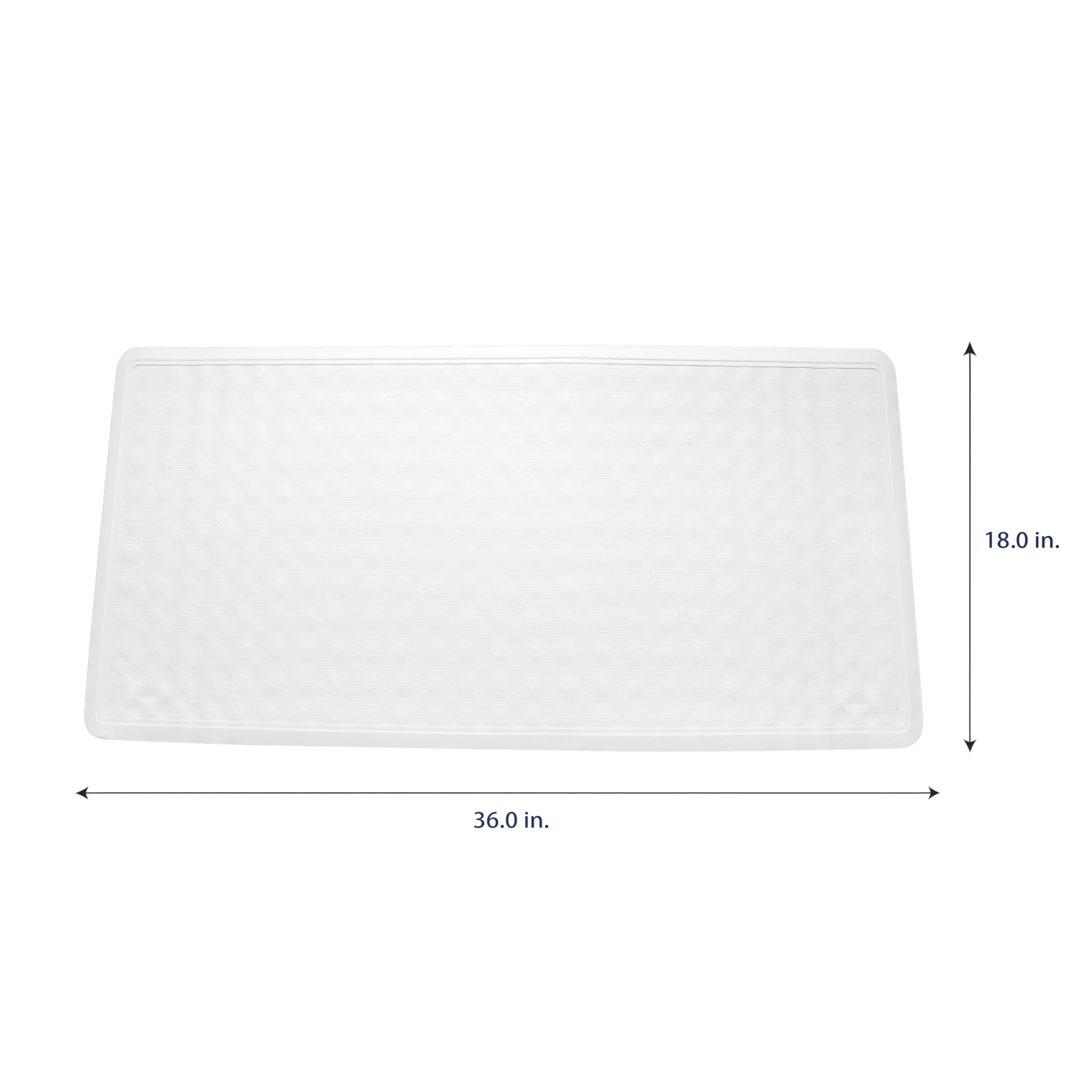 Bath Bliss Anti-Slip Jumbo Bath Mat 18 x 36 White