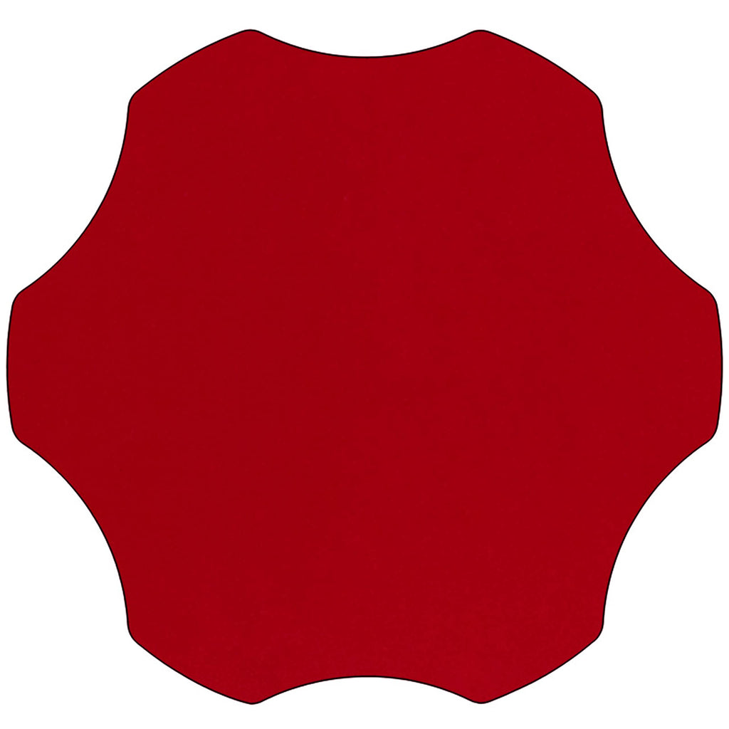 Flash Furniture Wren Mobile 60'' Flower Red Thermal Laminate Activity Table - Height Adjustable Short Legs